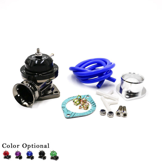 Universal Car Billet Aluminum Turbo Blow Off Valve+2.5 BOV Flange Pipe Black