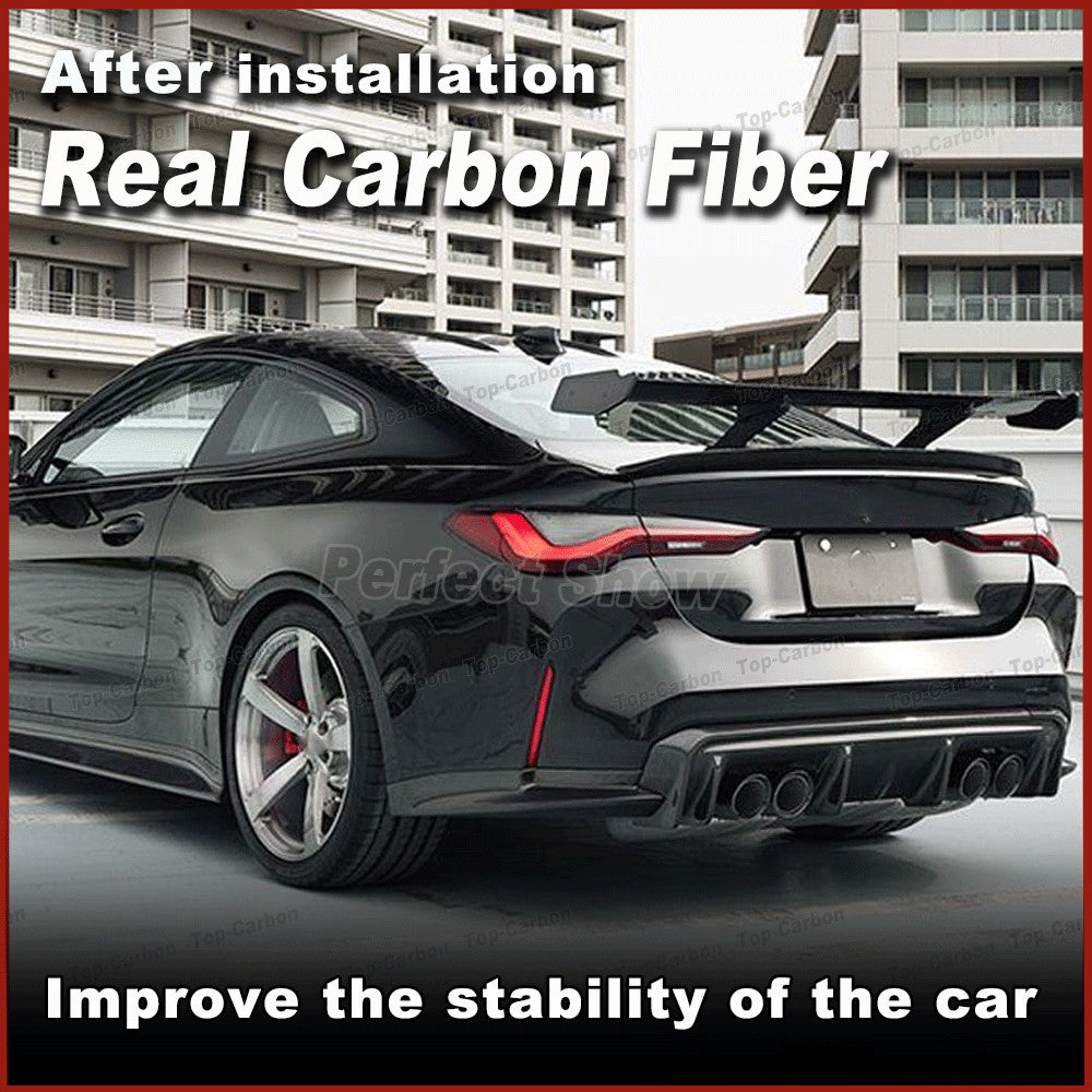 for BMW 4 Series G82 G83 M4 2021-23 REAL CARBON Rear Bumper Diffuser Lip Spoiler
