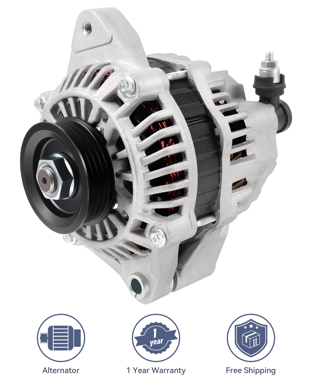 1PC New Alternator 12V 70Amp Fit for 2001-2005 for Honda for Civic L4 1.7L AMT0125