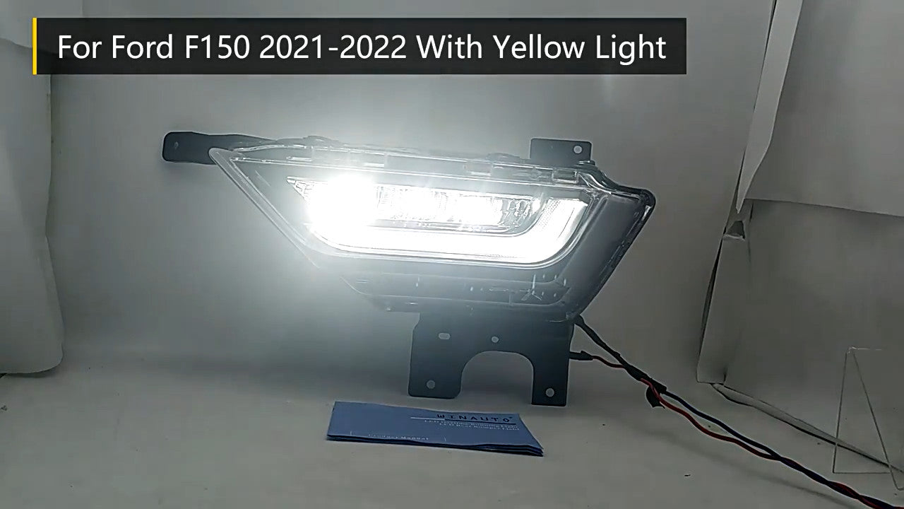 2-pack LED fog lights with switch, rear bumper turn signals, suitable for 2021-2023 for Ford F150.