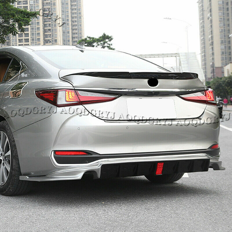 Sport style Unpainted Trunk Rear Spoiler Wing Lip Trim For ES350 300H 2019-2022