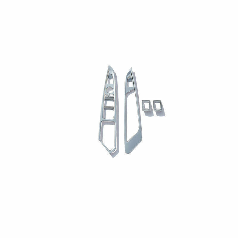 for BMW X5 X6 F15 F16 14-18 ABS Carbon Fiber Window Lock Lift Panel Trims Frame