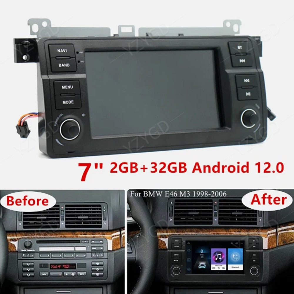Android14 CarPlay for BMW E46 4-Door Sedan 1998-2005 Car Stereo Radio GPS Screen