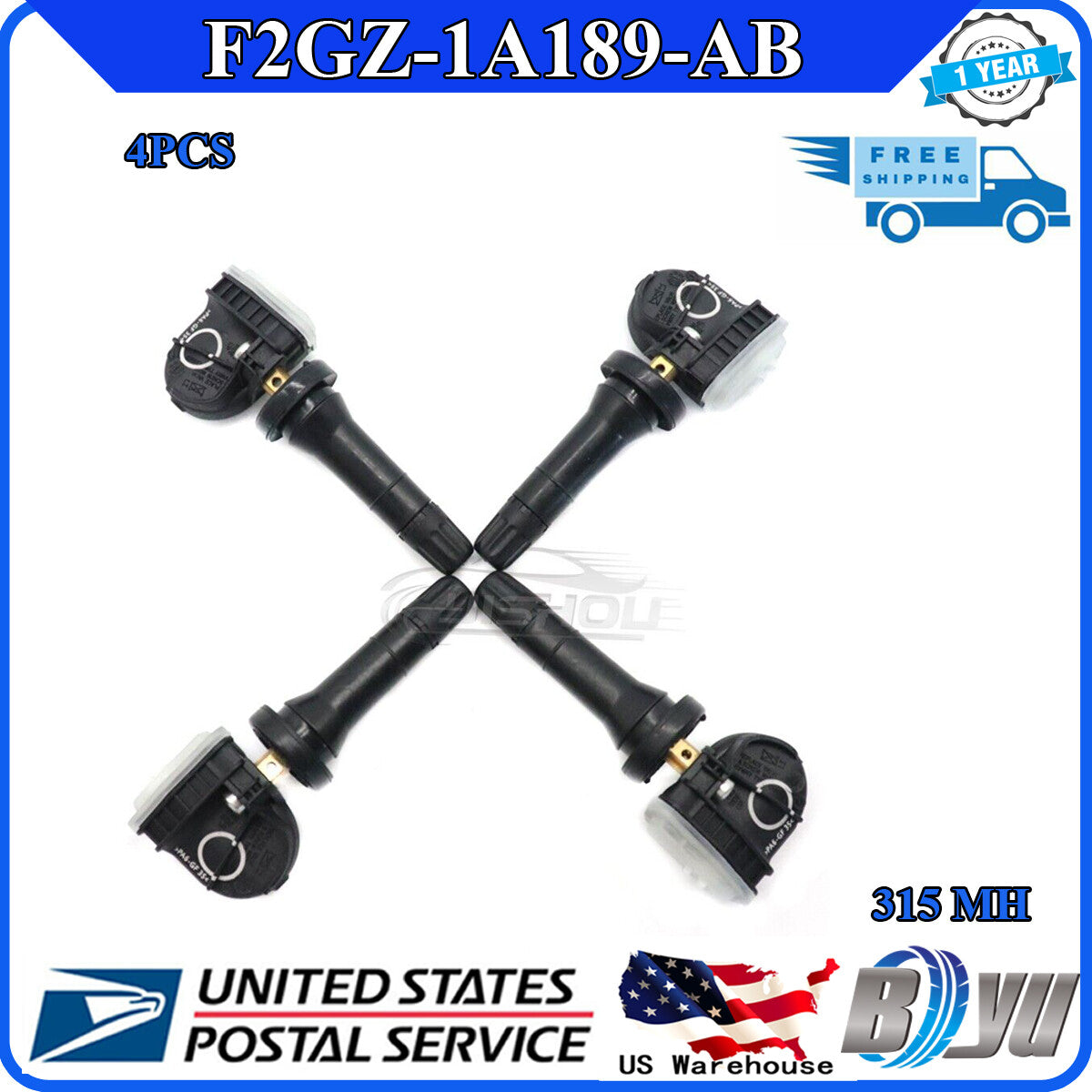 (4) F2GZ-1A189-AB tire pressure sensor suitable for 2015-2019 F-150 Edge for Mustang