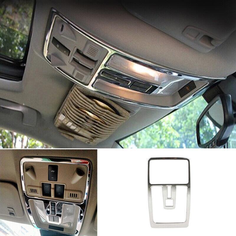for Cadillac SRX 2010-2016 Steel Chrome Front RoofReading Lamp Frame Cover Trim