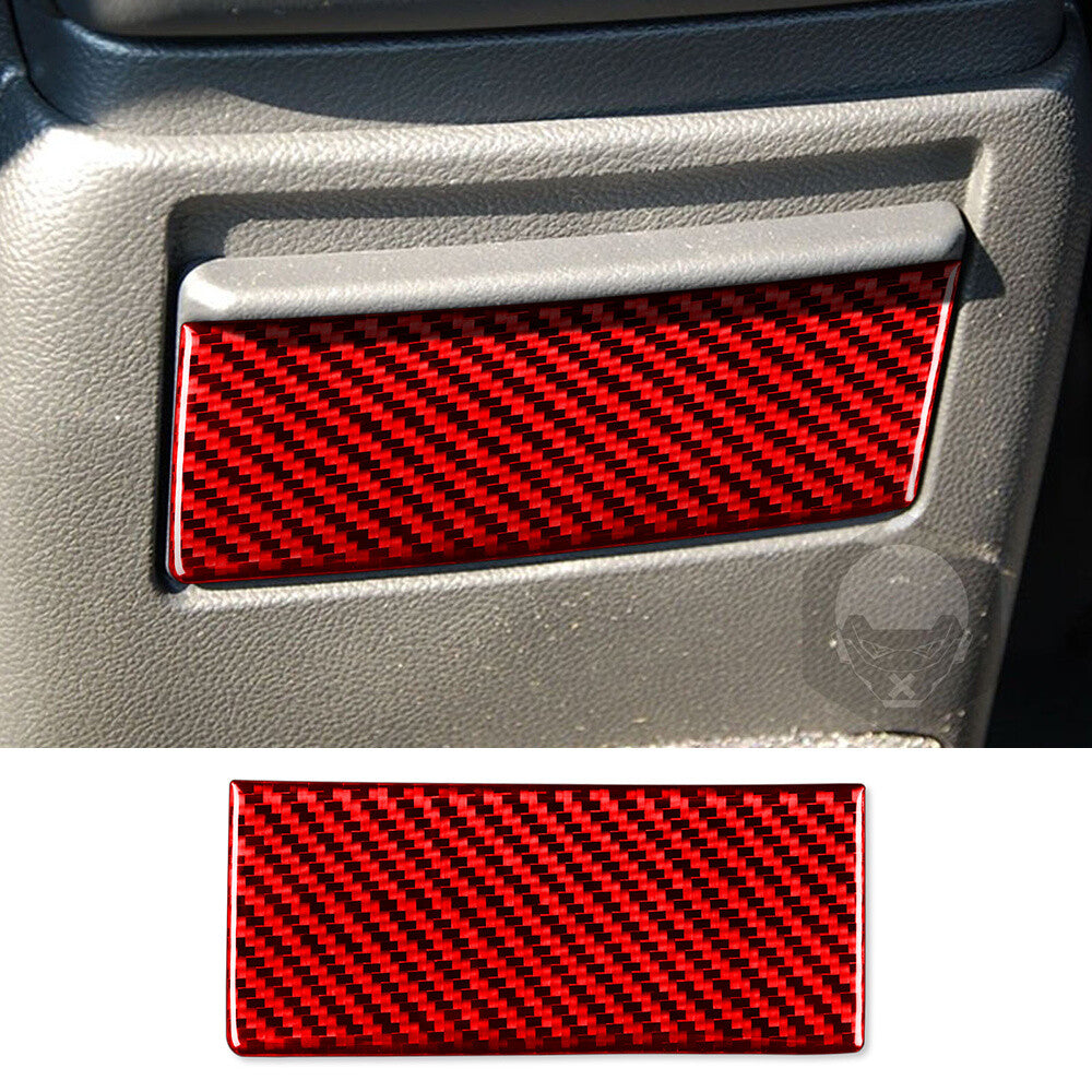 Red Carbon Fiber Interior Rear Ashtray Panel Trim Fit for Infiniti G37 2007-2009