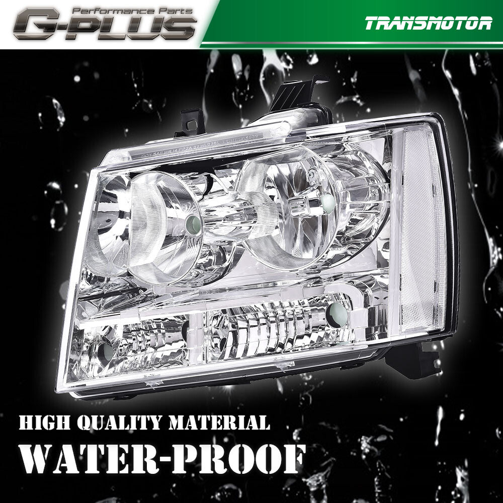 Suitable for 2007-2014 Avalanche Suburban Tahoe chrome headlights- v