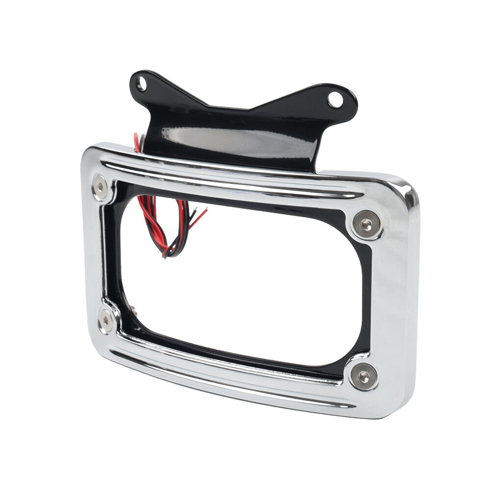 Rear Curved License Plate Frame +Light for Harley Touring Road Glide FLTRX 10-23 Q