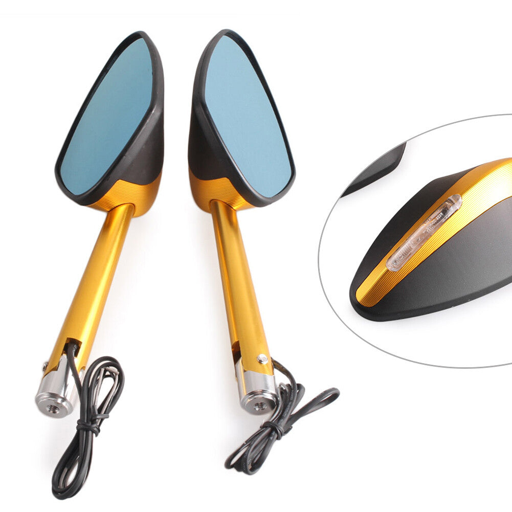 Rear View Rearview Side Mirrors w/ LED Universal Fit Benelli for BMW for Ducati
