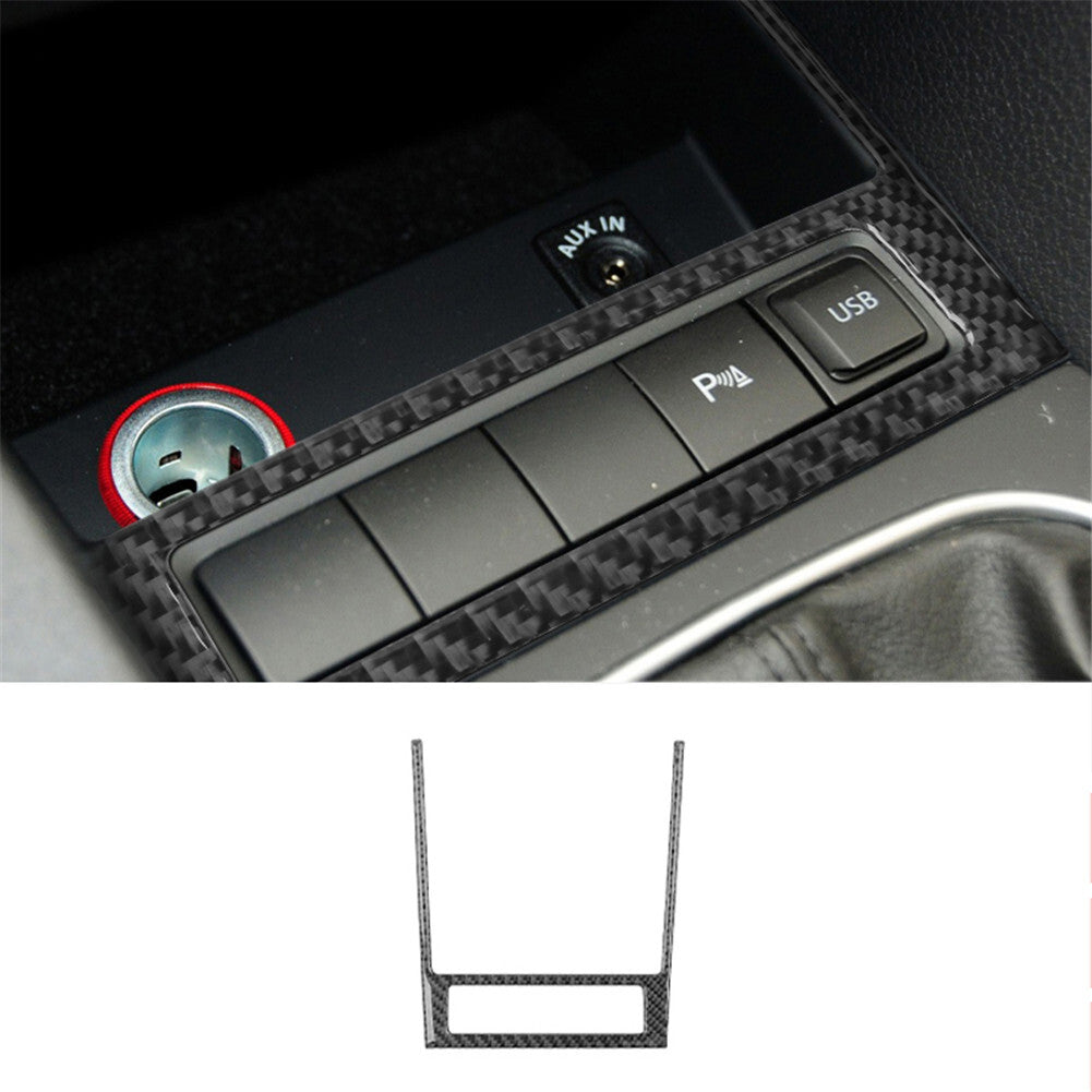 2X Carbon Fiber Center Console Cupholder Cover Trim for Model Y 3 Type B v