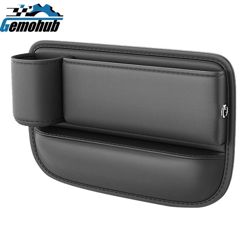 Leather Car for Seat Gap Filler Organizer + Cup Holder Car Console Side Storage Box