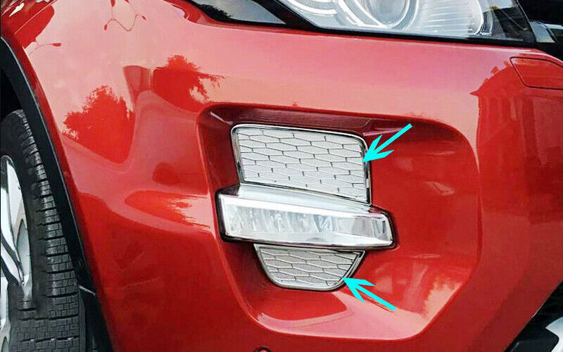 for Range Rover Evoque 12-2015 Chrome Exterior Front Fog Light Sticker Trim 4PCS