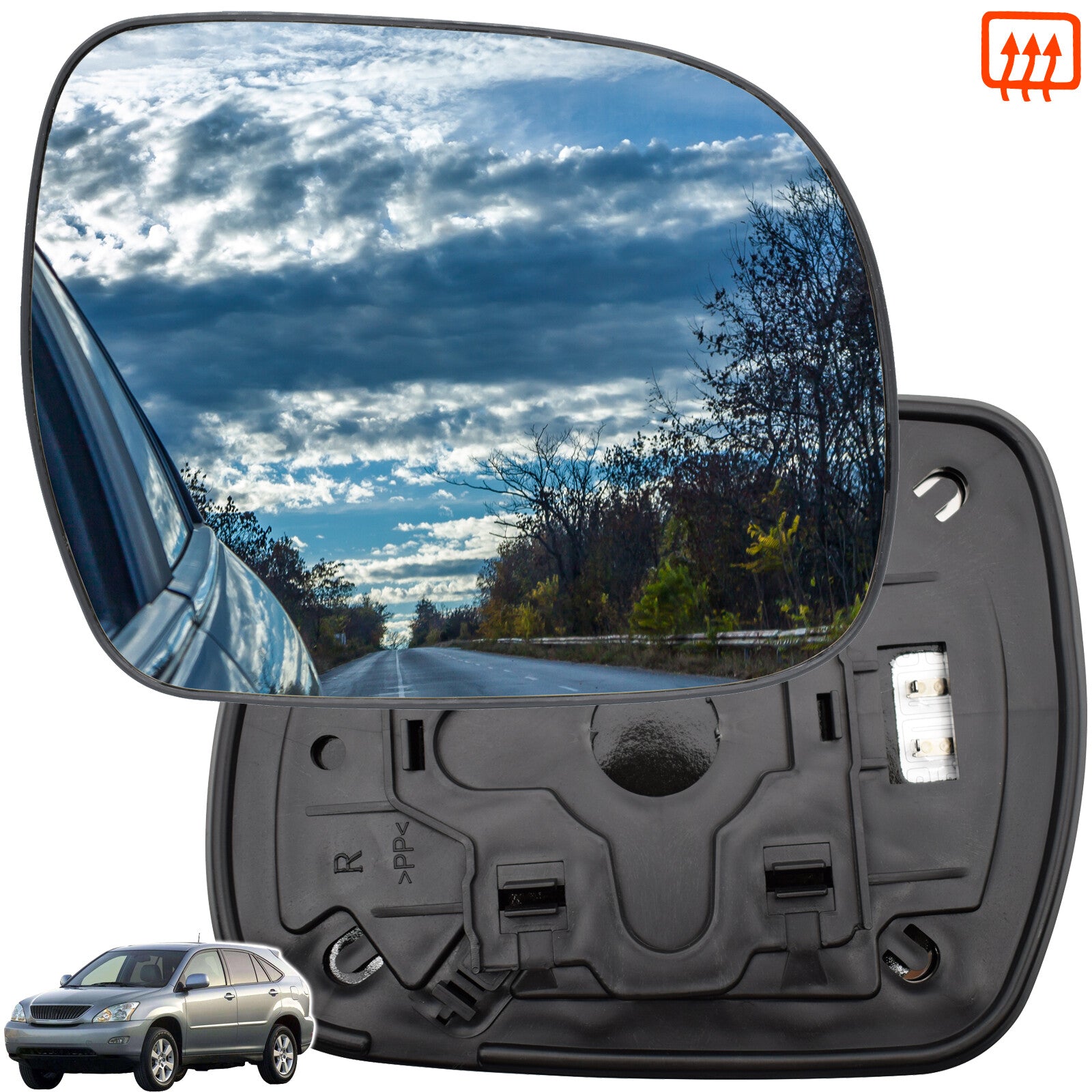 for Lexus RX300 RX330 RX350 RX400H 2003-2008 Right Side Wing Mirror Glass Heated Q