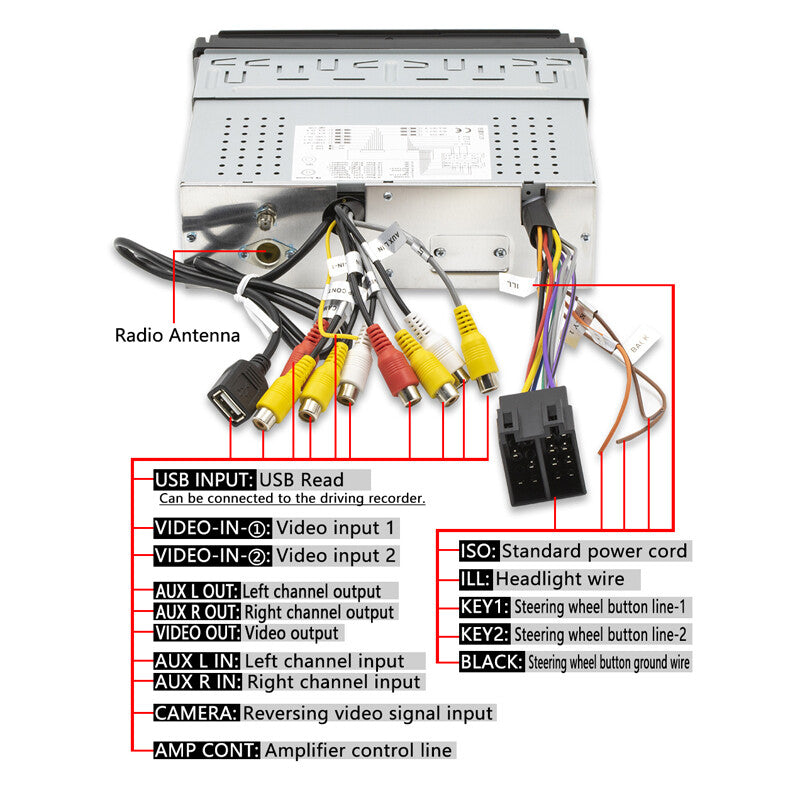 1 DIN 7-inch HD Flip Screen GPS Navigation Car Stereo Player Radio BT Mirror Link - n