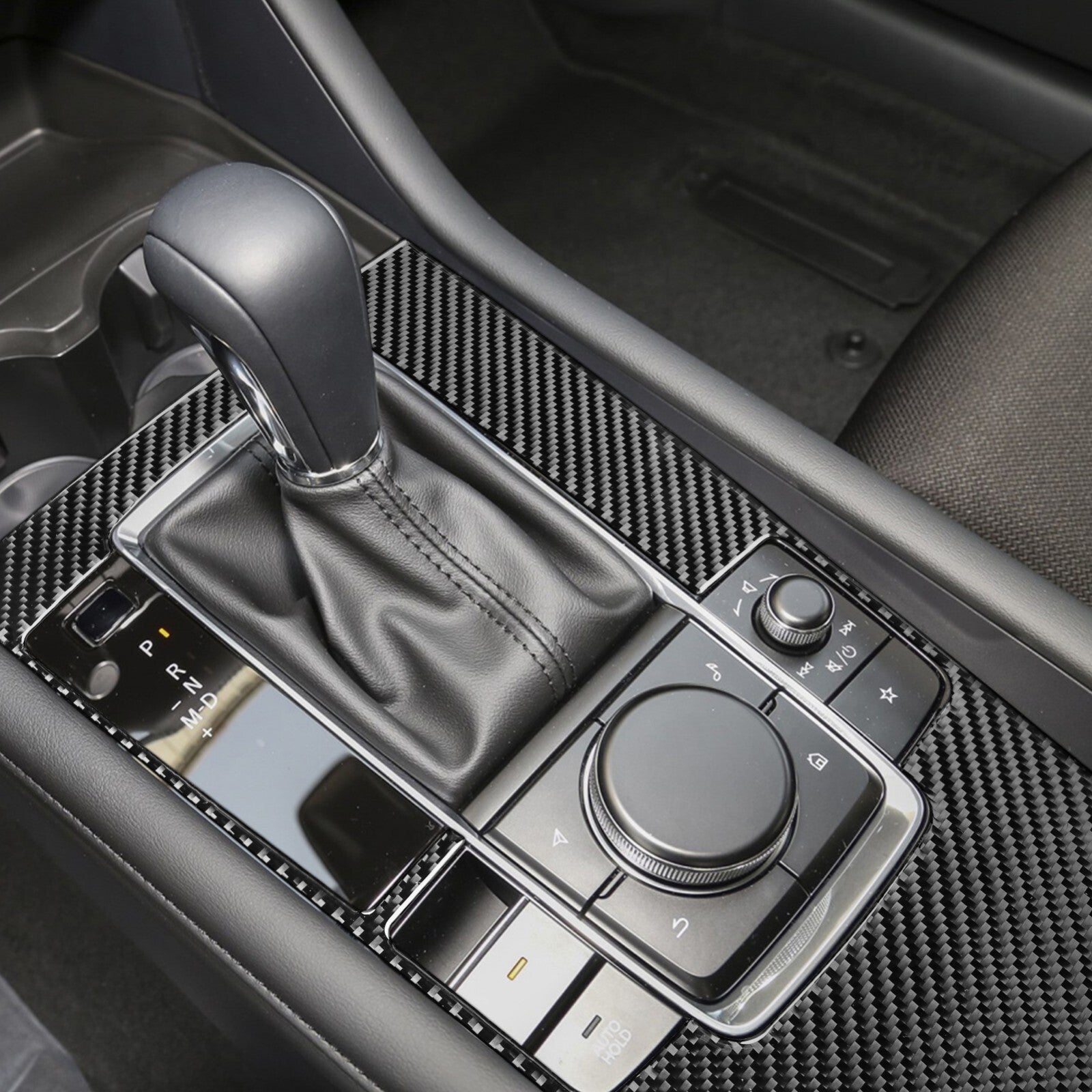 Real Carbon Fiber Console Gear Shift Panel Cover For 2020-2024 for Mazda 3 Axela