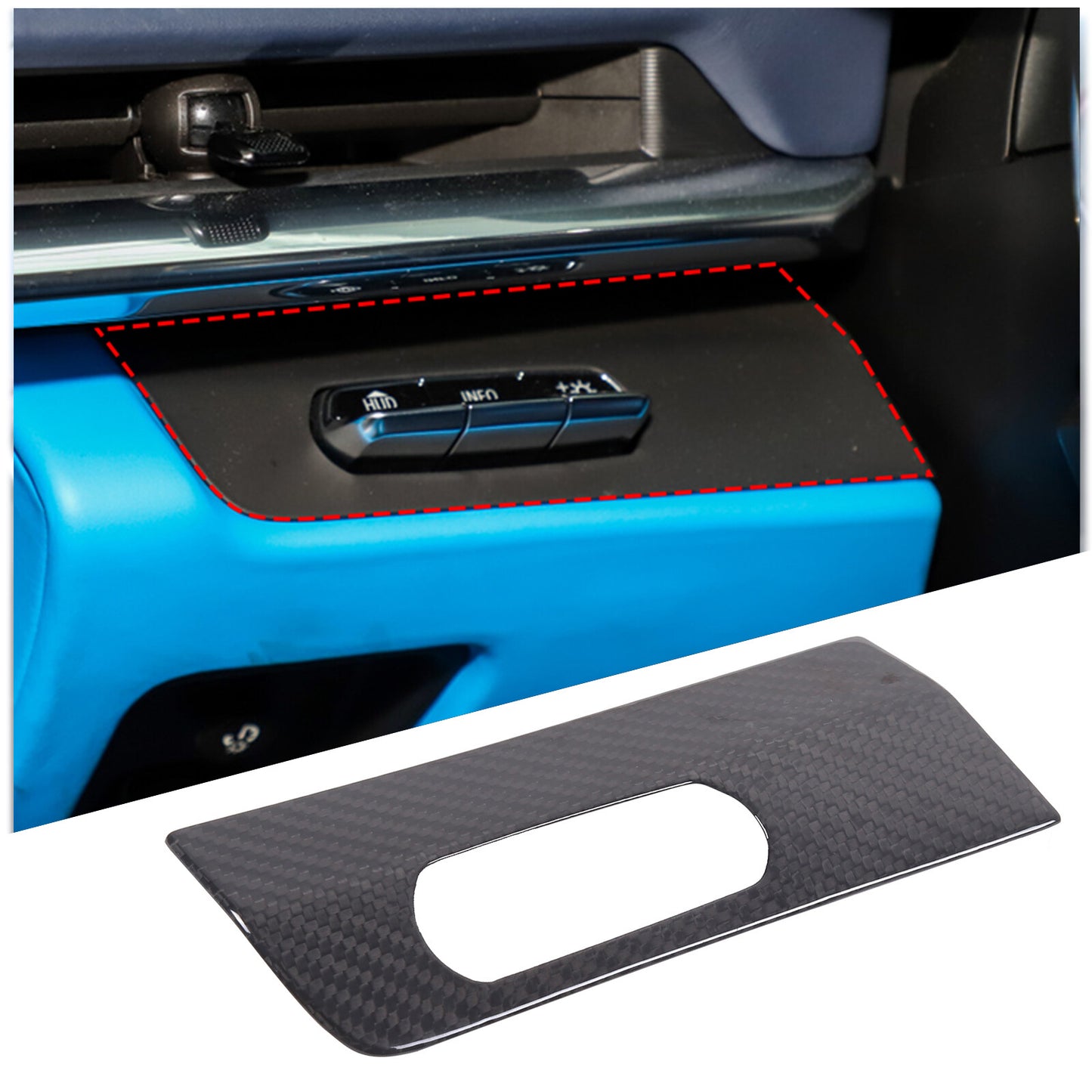 ABS carbon fiber steering wheel badge ring cover decoration suitable for Corvette C6 2005-2013- v