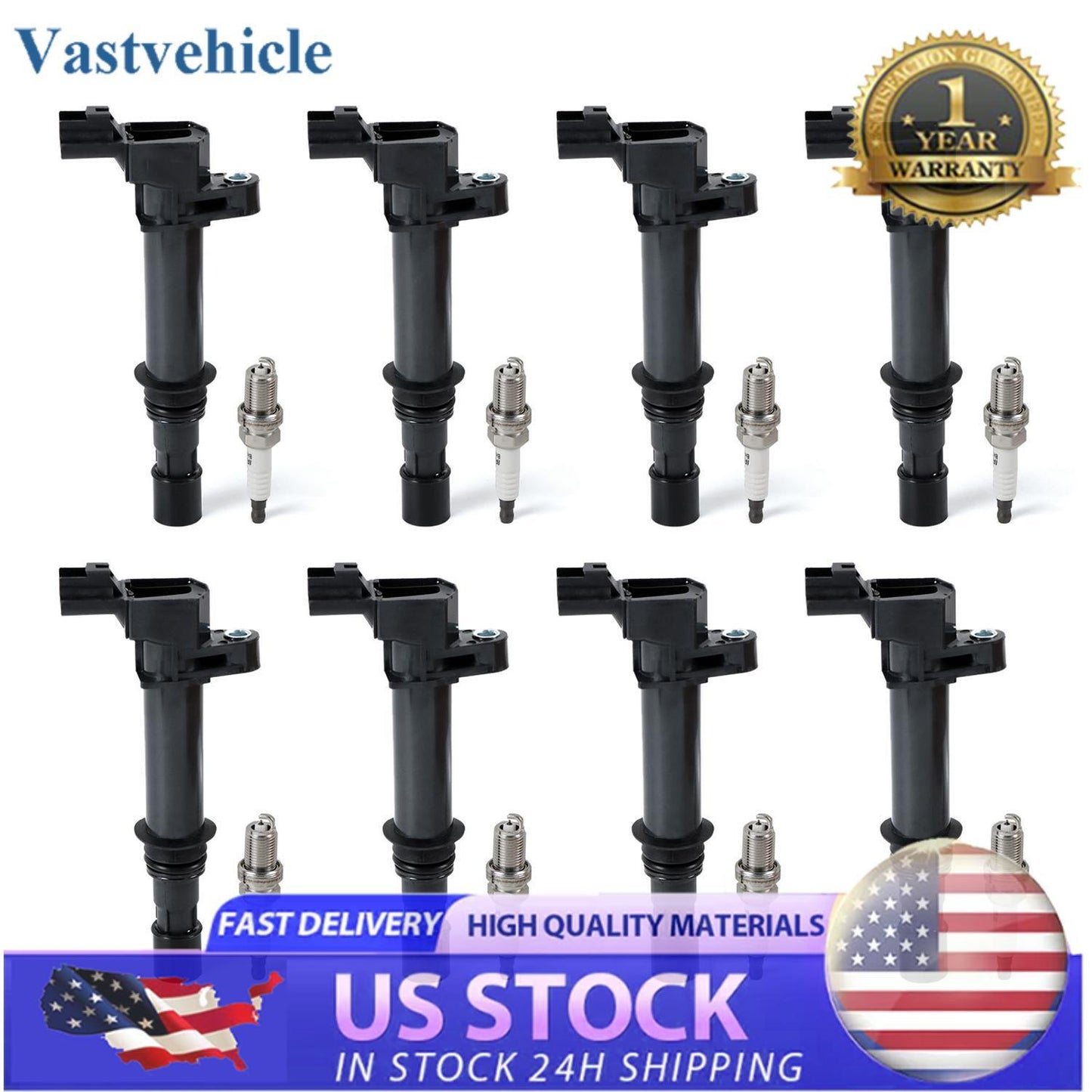 Set of 8 Ignition Coil for Dodge for Jeep for Mitsubishi V6 3.7L V8 4.7L UF270 UF297