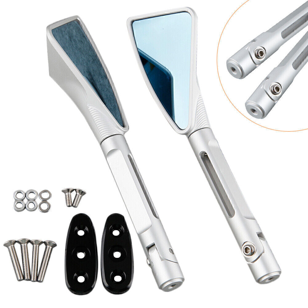 Rear View Side Mirrors Silver for Suzuki 2001-2004 GSXR 1000 2001-2005 GSXR600