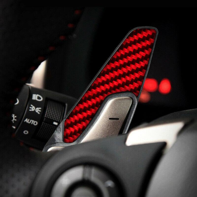 2P Steering Wheel Shift Paddle Shifter for Lexus NX300h 2015-21 Red Carbon Fiber