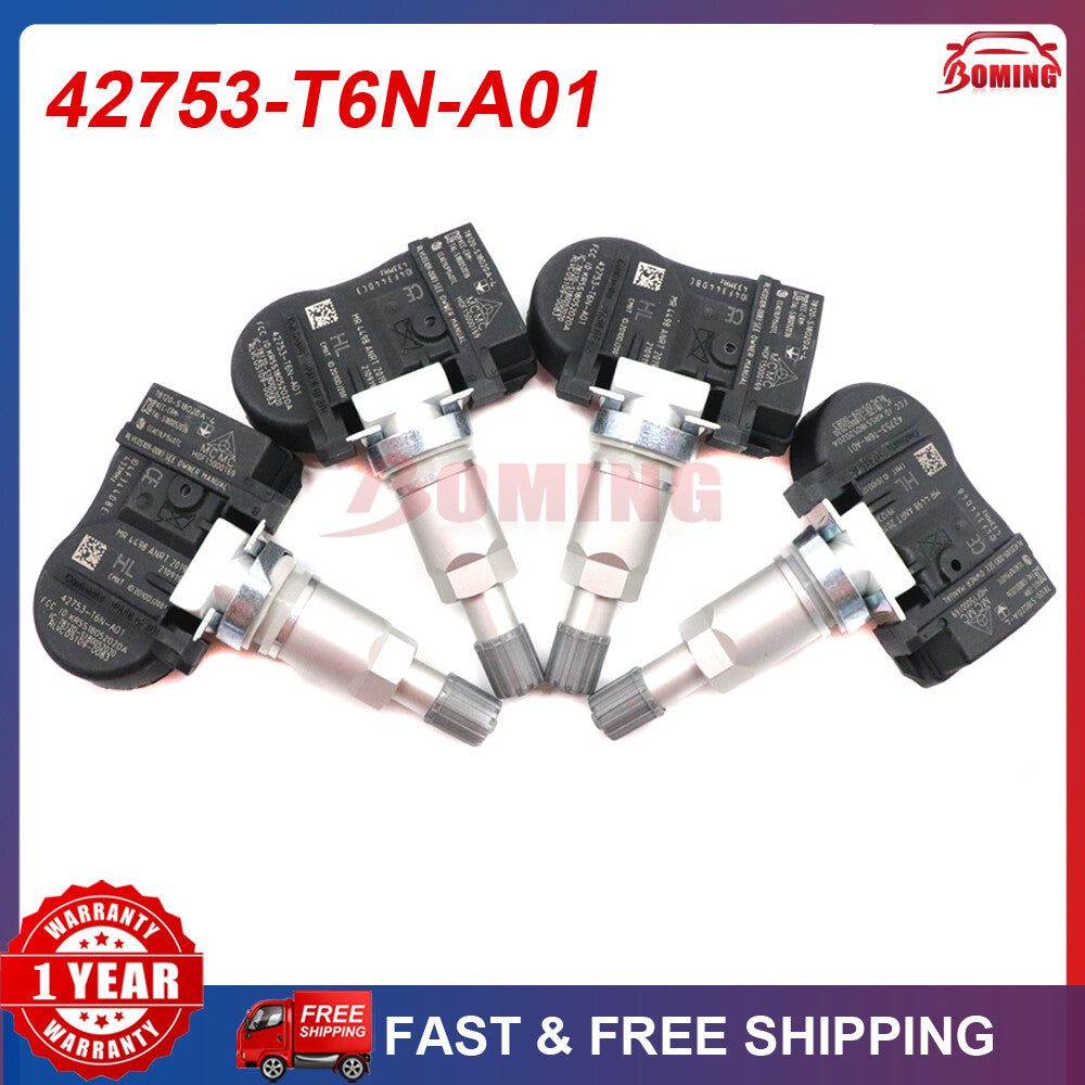 4PCS 42753-T6N-A01 for Honda Odyssey for Acura 433MHz New TPMS Tire Pressure Sensors