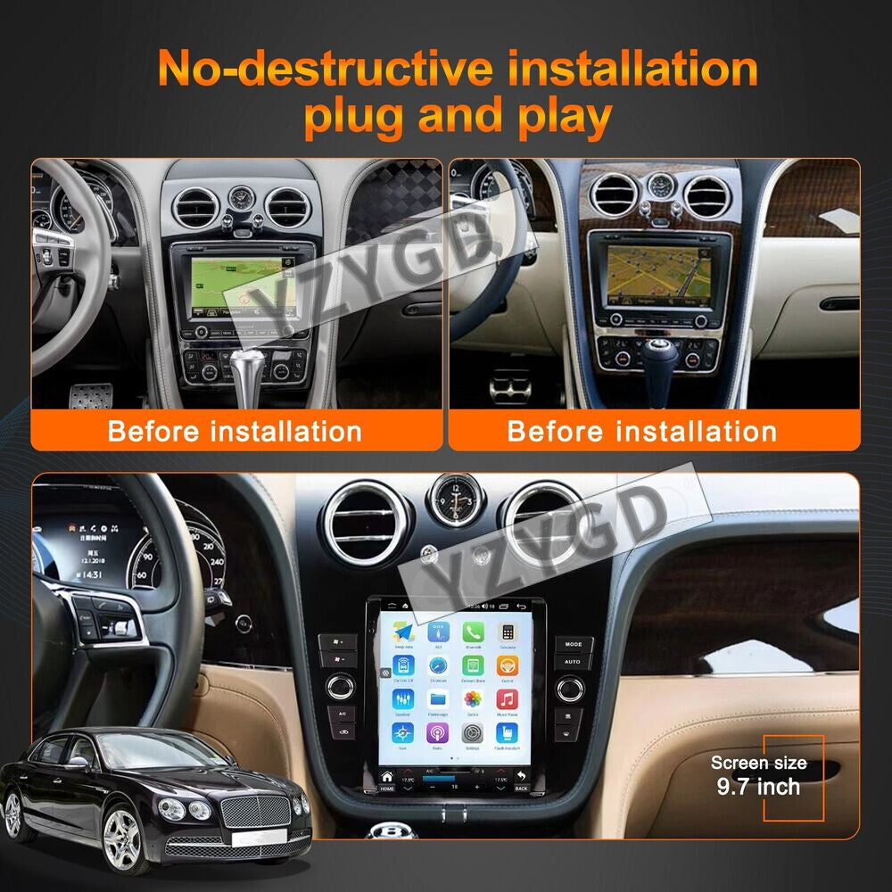 for Bentley for Bentayga 2016-2021 CarPlay 2Din Car Radio Stereo GPS Receiver Screen