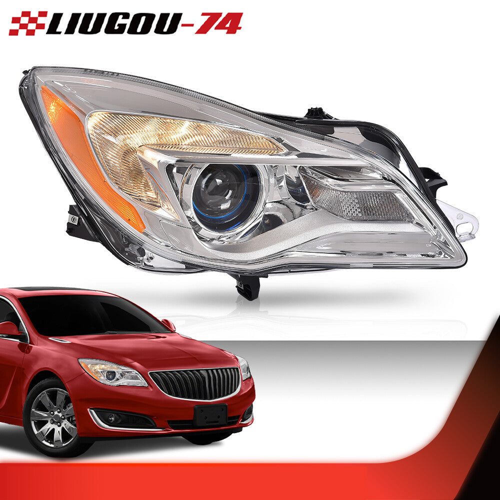 Suitable for 14-17 for Buick Rich Factory headlights, front lights with bulbs, right grip, passenger side- v
