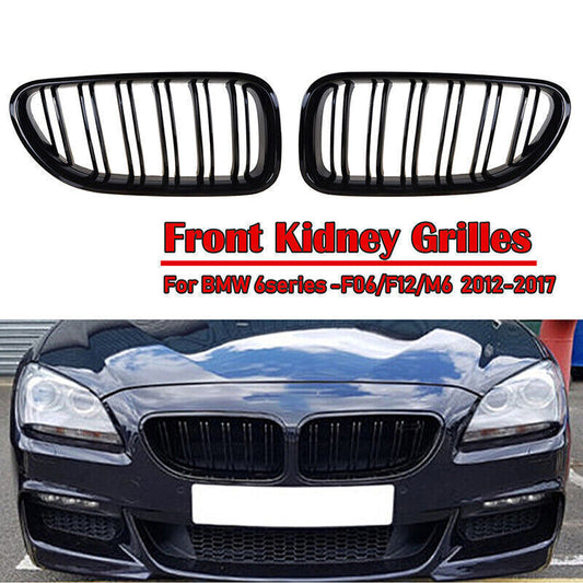 For 2012 - 2017 for 640i 650i 6 Gloss Black Front Kidney Grill - v