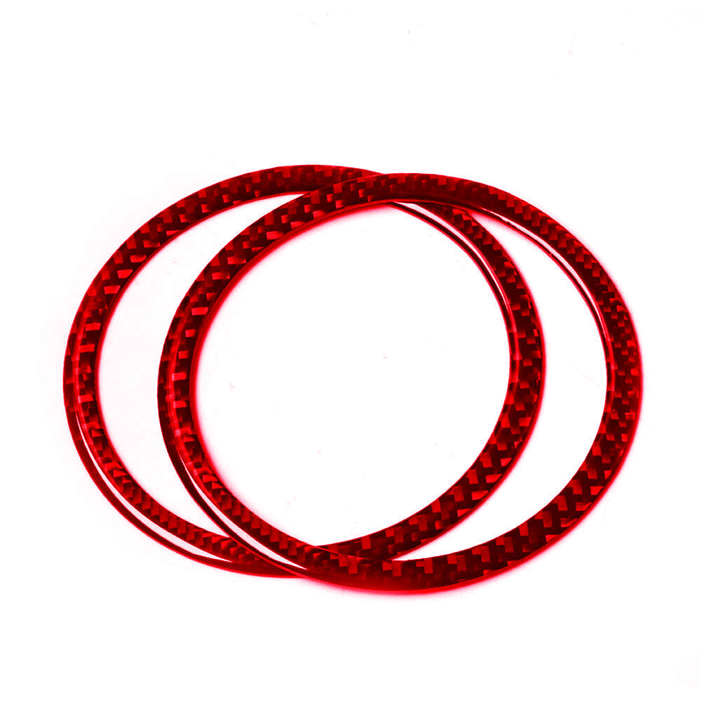 Red carbon fiber door speaker stickers suitable for BMW 3 Series E90 E92 2005-12