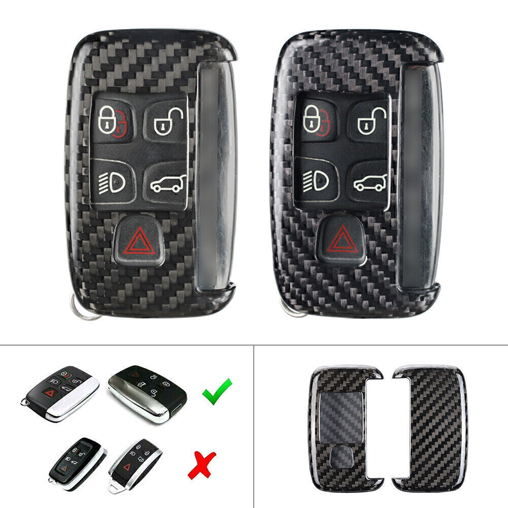 for Land Rover for Range Rover Discovery Black Carbon Fiber Remote Key Shell Cover Q
