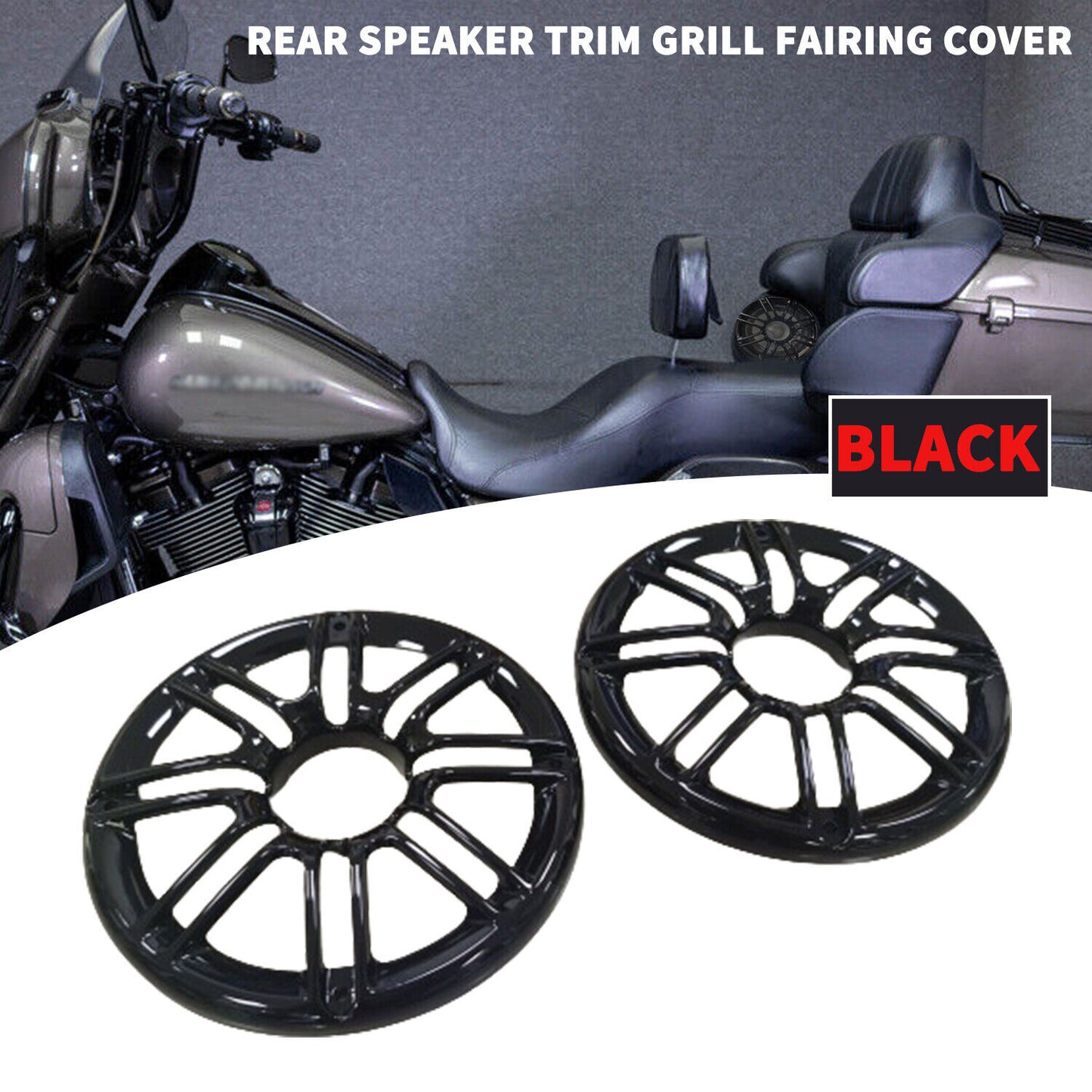 Rear Speaker Trim Grill Cover for Harley Tri Glide Ultra FLHTCU/L 2014-2023