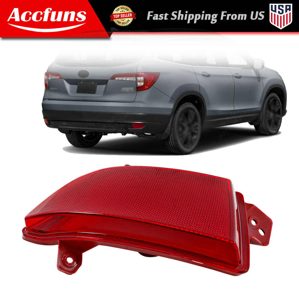 All-new rear bumper reflector assembly for 2019-2022 for Honda Pilot models, passenger/RH side. n
