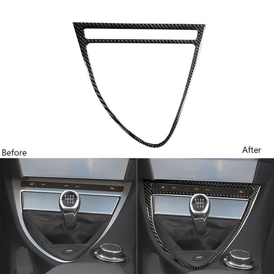 Carbon Fiber Interior Above Transmisson Accent Cover Trim For 2012-2015 for Fiat 500 v