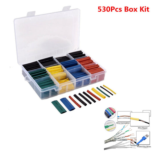 Car Electrical Wire Terminals Heat Shrink Tubing Tube Sleeving Wrap Cable Casing