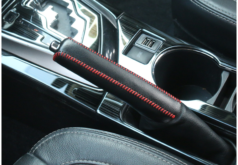 1P Leather Black Interior Brake Handle Handbrake Trim for Toyota for Corolla 2014-18