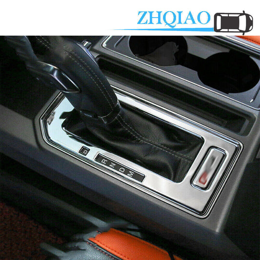 ABS Chrome Interior Gear Shift Frame Cover Trim for Ford F150 F-150 2016-2020