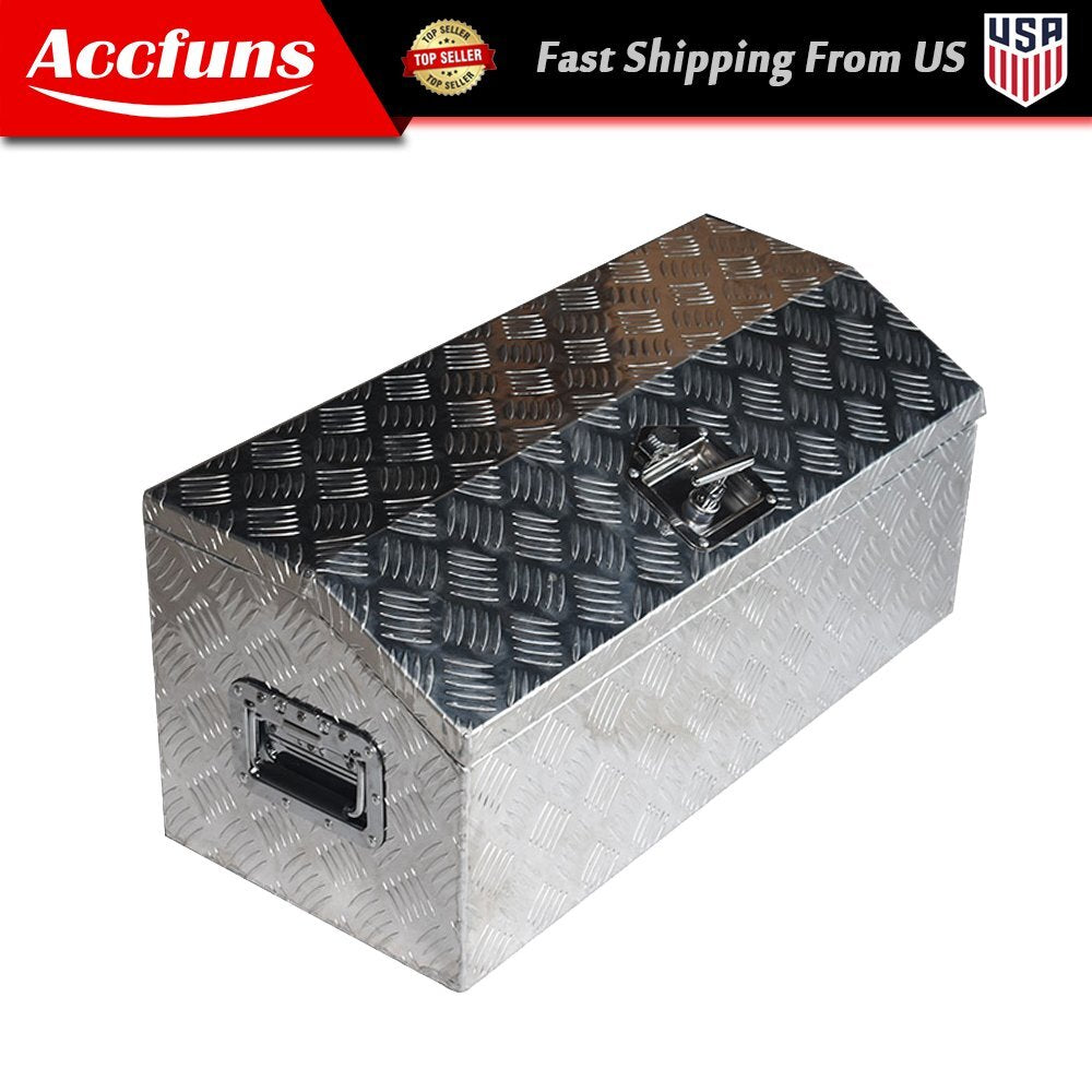 30 x 13 x 13 Silver Aluminum Alloy Underbody Storage Tool Box Suitable for Trucks, Trailers, and Caravans