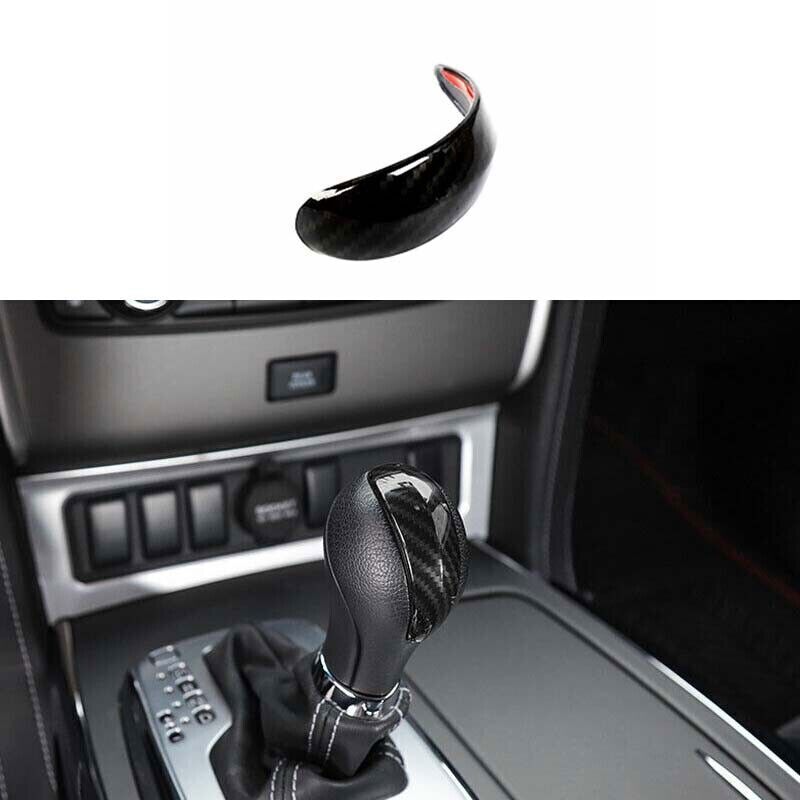 Carbon Fiber Console Gear Shift Knob Cover Trim for Nissan Armada Patrol 17-2020