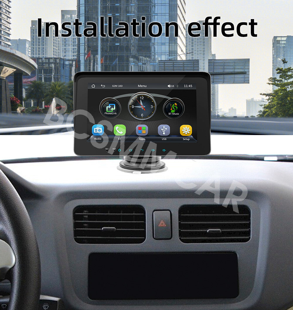Portable 7in Touchscreen Car Stereo Radio Player For CarPlay Android Auto Camera