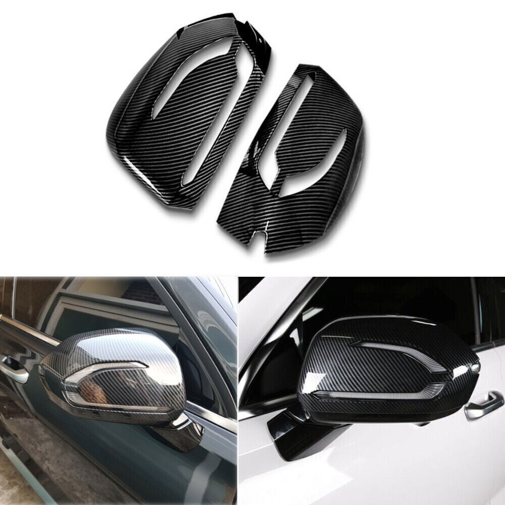 2PCS Carbon Look Rearview Side Mirror Trim for Hyundai Palisade 2021-2023 B n
