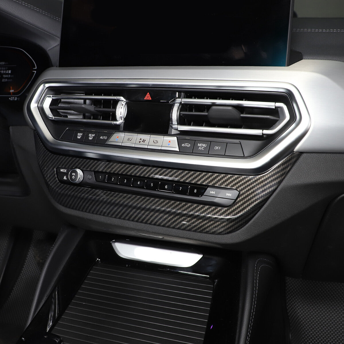 Carbon fiber front window A-pillar triangle cover suitable for Maverick 2022-23 in the United States- v