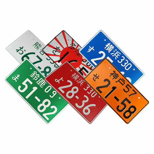Universal Car Japanese License Plate Number Plates Aluminum Tag Personalized Q