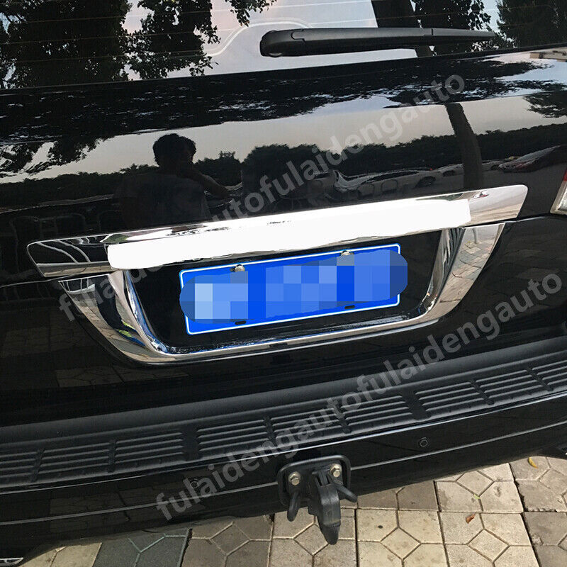 for Toyota for Land Cruiser 2008-21 Chrome Trunk Rear License Plate Frame Cover Trim