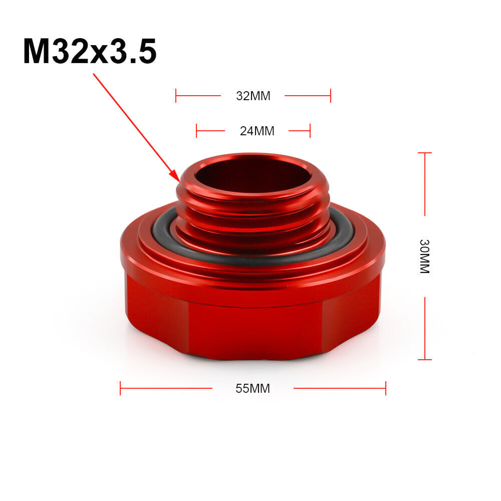 Red Oil Filler Cap+ Radiator Cap+ Oil Dipstick for Honda for Acura K24 K Series