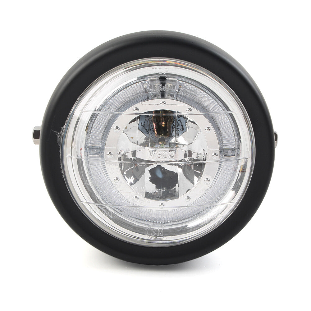 5-3/4 Headlight Lamp Switchback LED Halo DRL Angel Eye White Amber