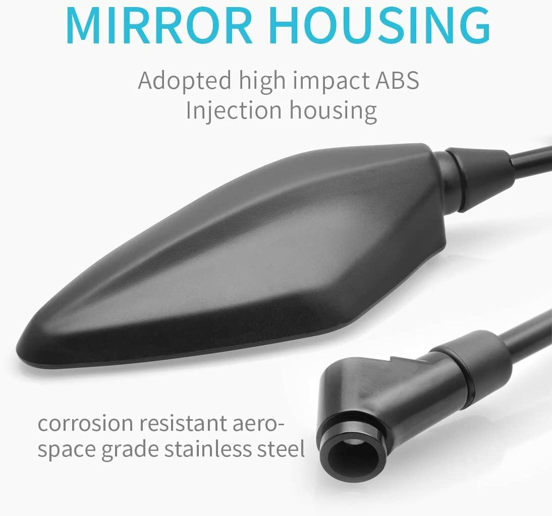 Pairs Motorcycle Rearview Mirrors 8mm/10mm for Kawasaki Z900 Z125 1000