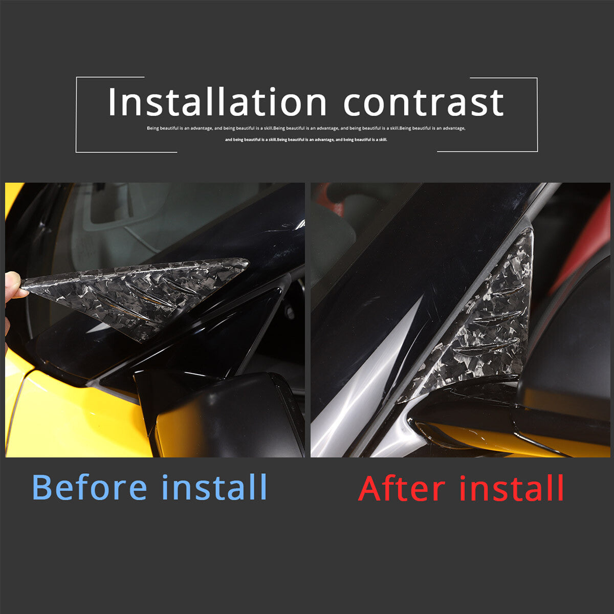 Forged carbon fiber windproof buffet deflector suitable for Supra A90 MK5 19-22- n