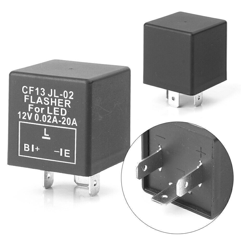 1x 12V 3 Pin Adjustable Speed Car Flasher LED Flasher CF13 JL-02 Relay Q