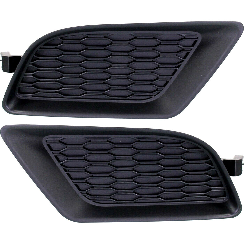 1 Pair Front Fog Light Lamp Covers Fits for 2011-2014 for Dodge for Charger Black Q