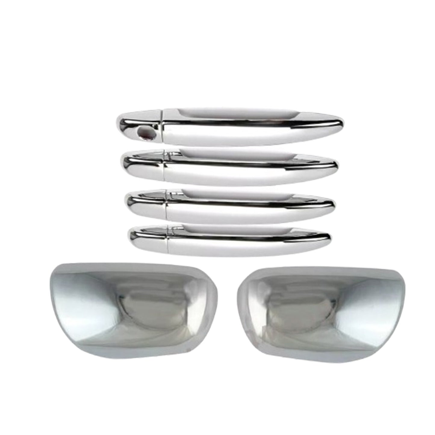 10Pcs/Set Chrome Mirror+Door Handle Lid Cover Trim fit for Toyota for Sienna 11-20 AT