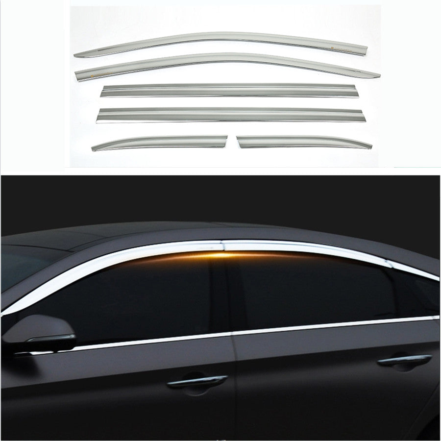 for Hyundai Sonata 2020-2023 Chrome Window Visor Vent Sun Shade Rain Guard trim